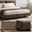 Guyii Modern Super King Dark Brown Platform Bed Frame 180 x 200 cm with Wingback Headboard-120392645