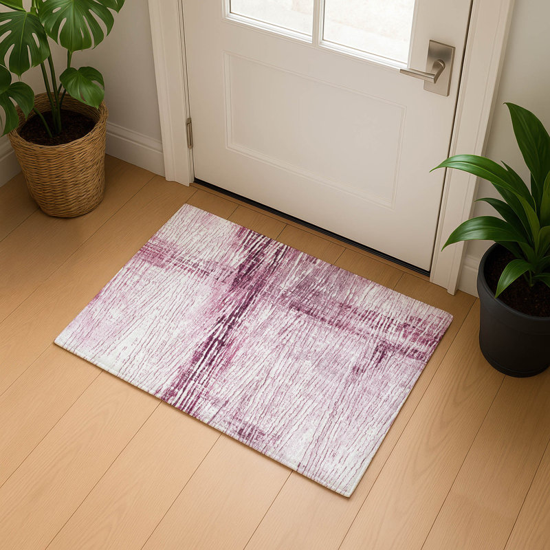 Premium Machine Washable Pirtle AMF1981 Stripes Rug, Rectangle 1'8" x 2'6"
