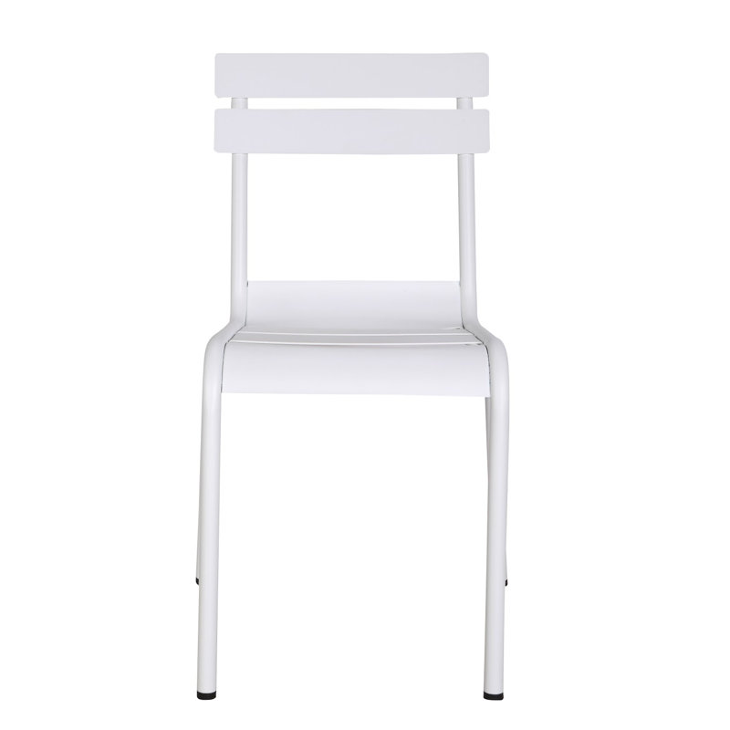 Chaise d'extérieur en métal 74533, Blanc givré
