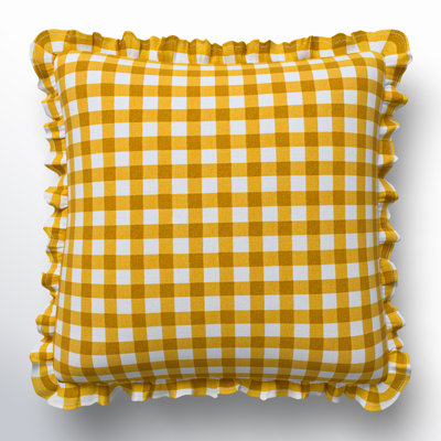 Zeppelin Plaid Cotton Throw Pillow