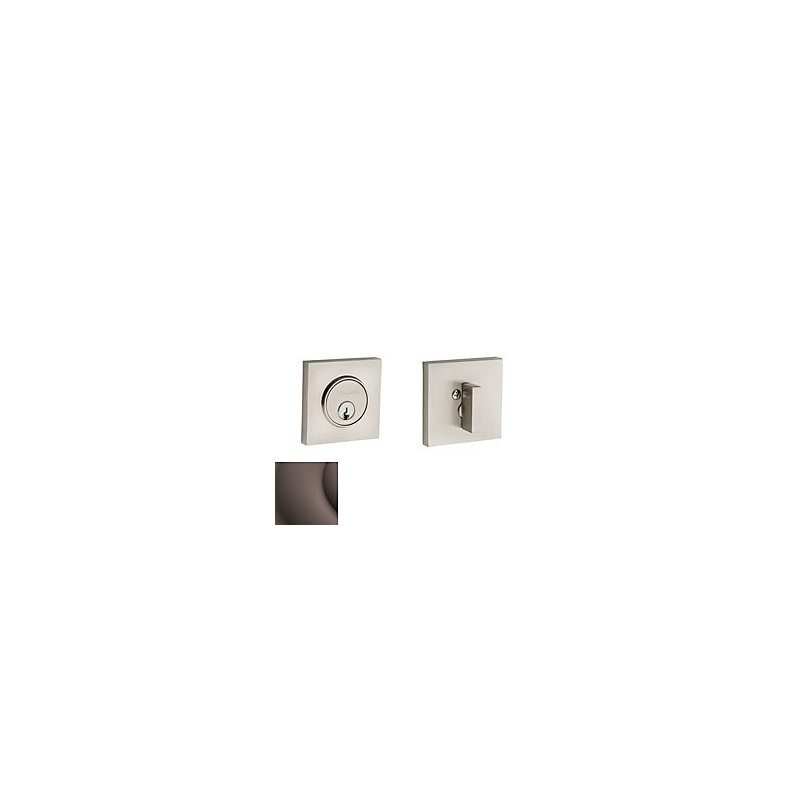 Contemporary Square Single Cylinder Deadbolt, Yes, Venetian Bronze