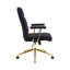 Fauteuil de bureau texturé noir et doré