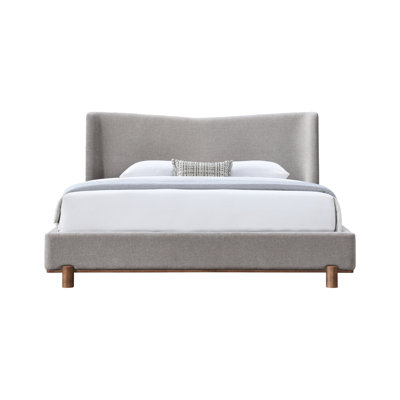 Grand lit en chenille gris Melbourne