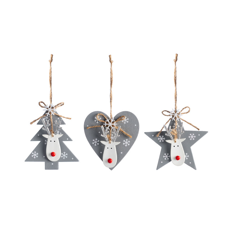 Wood Astrology & Stars Holiday Shaped Ornament