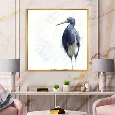 " Tricolored Heron Bird " Painting Print