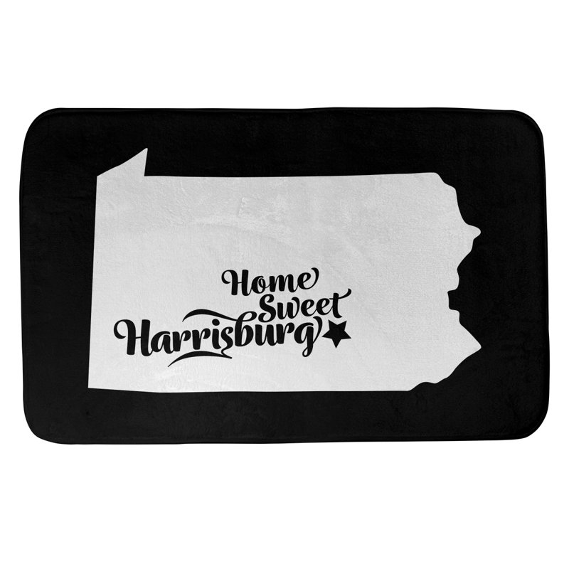 Tapis pour salle de bain harrisburg pennsylvanie, l 17 po x L 21 po, Noir