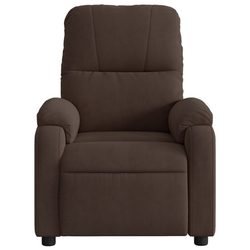 Massage Recliner Chair with 6-Point Vibration Massage, Adjustable Microfiber Rocker, Brown