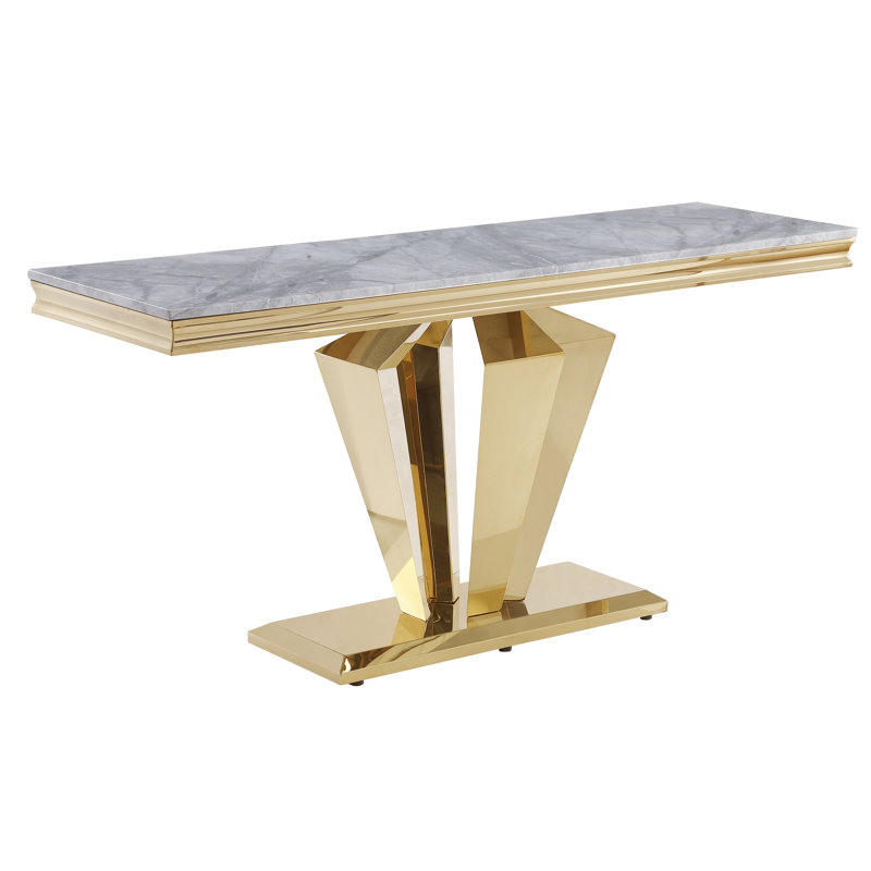 Zerriah 63'' Console Table, Gold