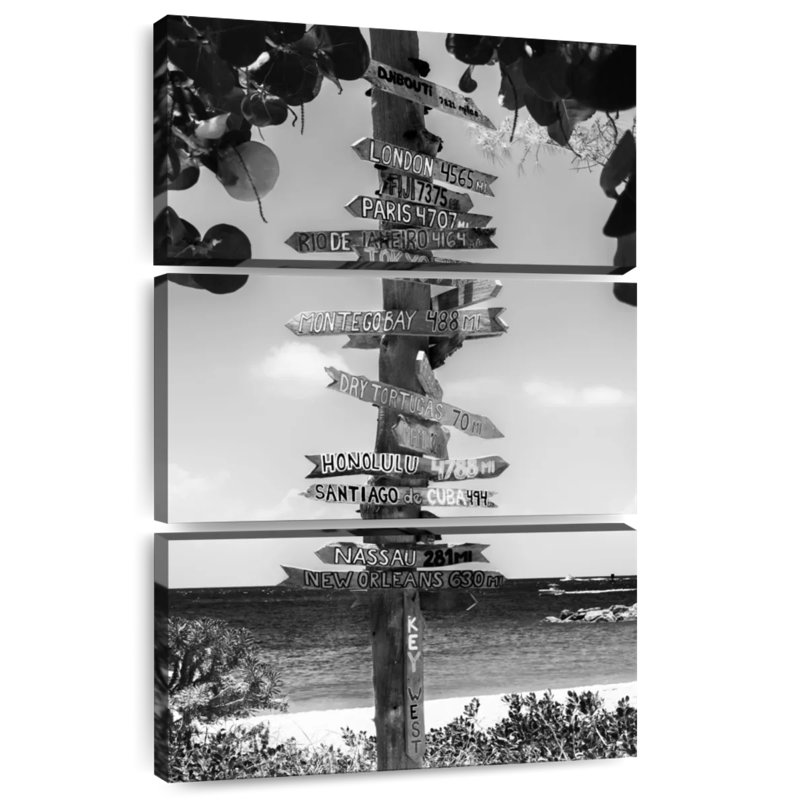 Nicci Key West Directional Sign II, 50'' H x 32'' W