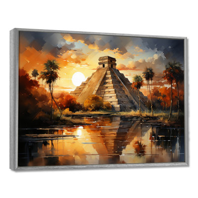 Mexico Sunset At Chichen Itza I - Mexico Canvas Prints