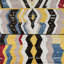 Tapis unique en laine noué à la main style marocain jaune et noir nouvel âge 5 pi x 7 pi 9 po Shandon