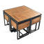 Ensemble repas de patio en bois d'acacia 9 pièces GO-728648005