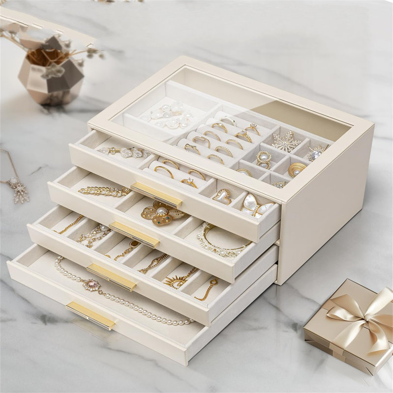 Royza Jewellery Box +, White