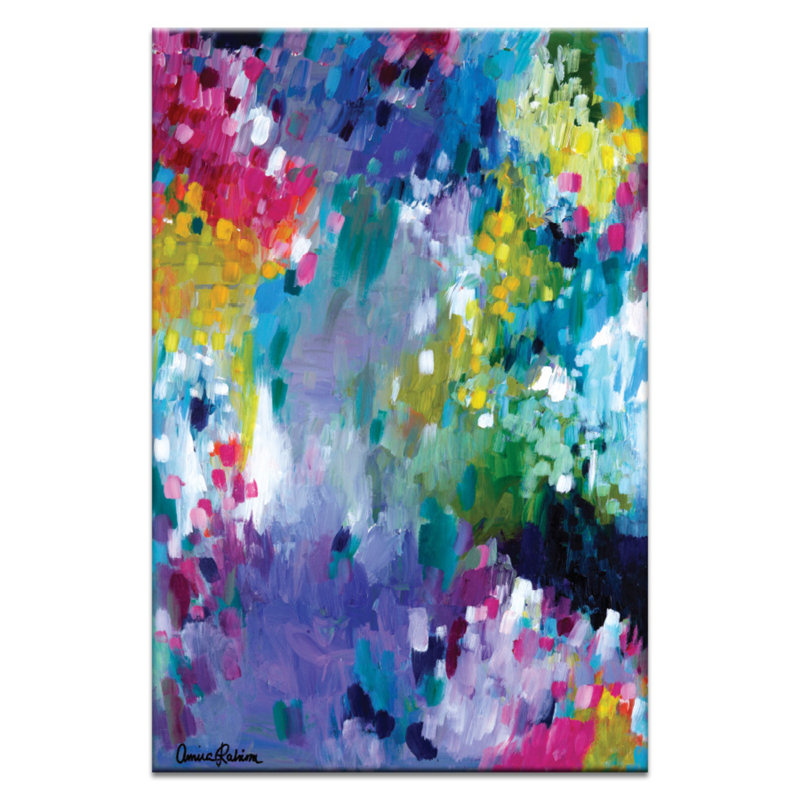 Dancing In The Rain by Amira Rahim - Print on Canvas, 76cm H x 51cm W x 3.8cm D