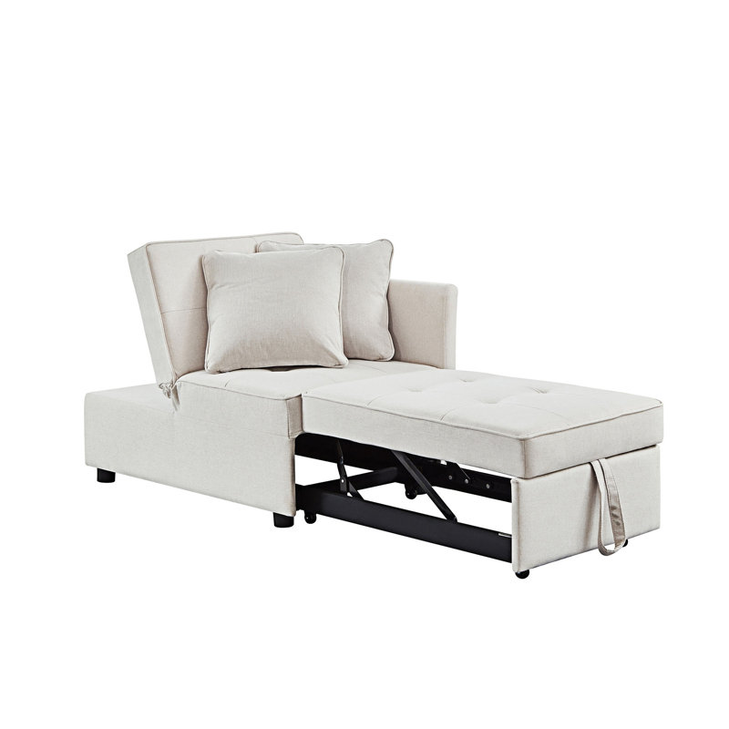 Chaise convertible 4 en 1, Polyester beige