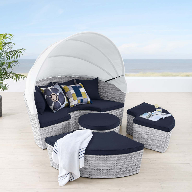 Lit de jour pour patio Scottsdale, Bleu marine