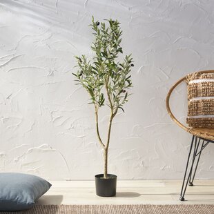 Phimos Artificial Olive Tree Tall Fake Potted Olive Silk Tree with Planter  Large Faux Olive Branches and Fruits Artificial Tree for Modern Home Office