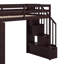 Lit mezzanine simple avec tiroirs et escaliers-2102937899
