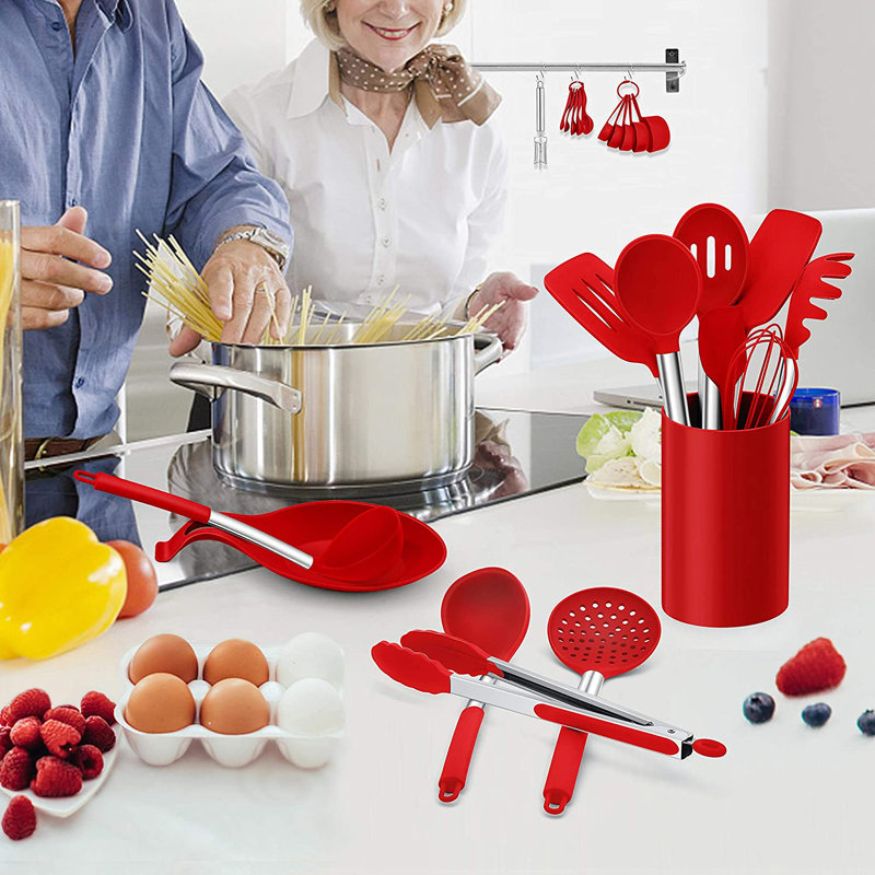 Ensemble d'ustensiles de cuisine, Rouge