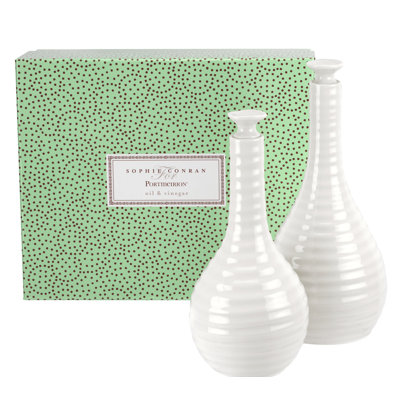 Portmeirion Sophie Conran White Oil & Vinegar 12 Oz/9 Oz