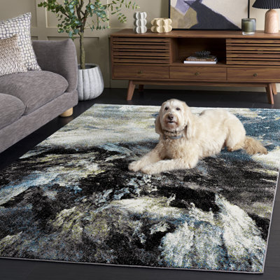 Tapis bleu Leighton