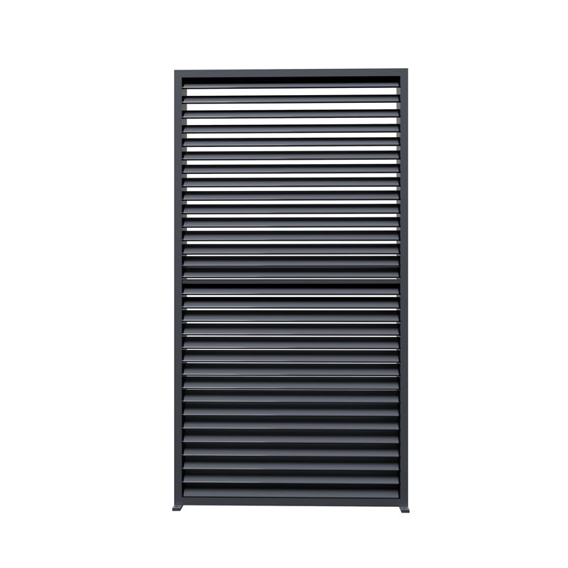 Volet mauve à fixation murale en aluminium pour pergola à persiennes, gris, L 40,75 po