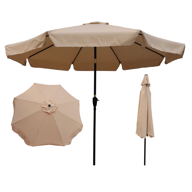 Parasol de jardin avec parasol pour terrasse, Tanné