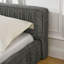 Structure de lit tapissier grand avec tissu chenille-972927210