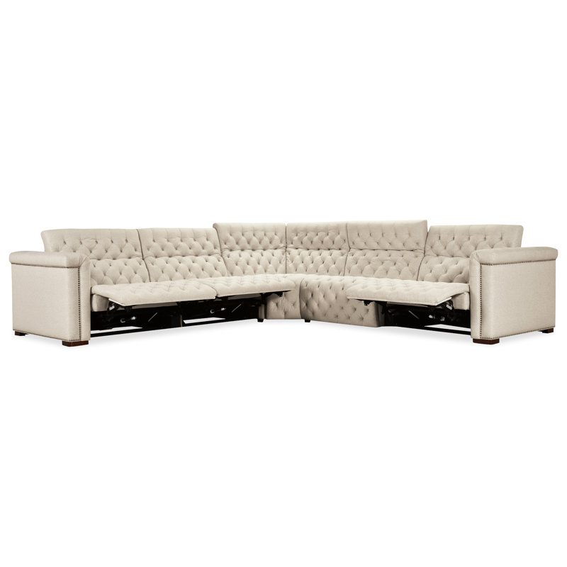 Savion Deux 5 Seat Sectional with Three Power Recliners and Six Power Headrests
