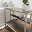 Table de chevet en métal avec tablette