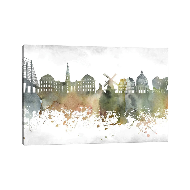 Copenhagen Skyline by WallDecorAddict - Wrapped Canvas Print, 66.04 cm H x 45.72 cm W x 3.175 cm D