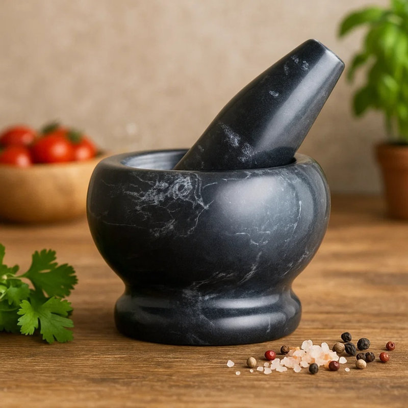 Marble Mortar And Pestle Set