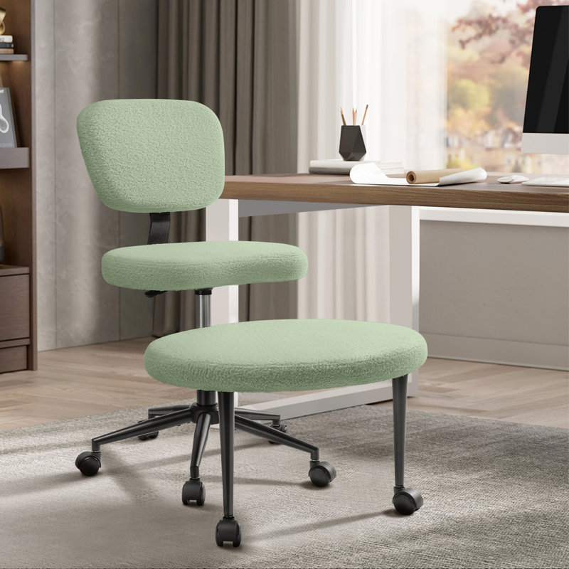 Ergonomic Cross-Legged Swivel Office Chair, Green