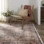 Clemente Oriental Machine Woven Polypropylene Area Rug in Red/Blue/Brown-2126997856