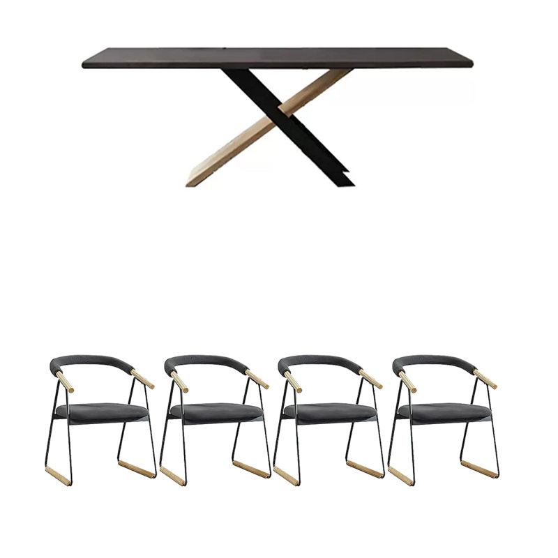 Ensemble de salle à manger rectangulaire, H 29,53 po x L 62,99 po x l 27,56 po