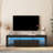 High Gloss TV Stand With LED Lights For Tvs Up To 65'', Modern TV Console With Storage Cabinets For Living Room-741459373
