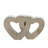 Stoneware Ceramic Heart Sculpture Decorative Object with Intertwined Design and Contemporary Accents for Modern or Stylish Themed Decor Settings-1003185887