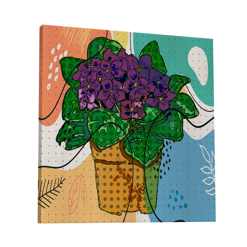 " Boho Flowers 163 ", 16" H x 16" W x 1.5" D