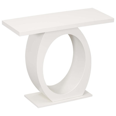 Mirod Stylish Modern Console Table With Egg-Shaped Base, Enhanced Stability And Durability, Sleek Design For Home Decor, Perfect For Living Room Or Bedroom