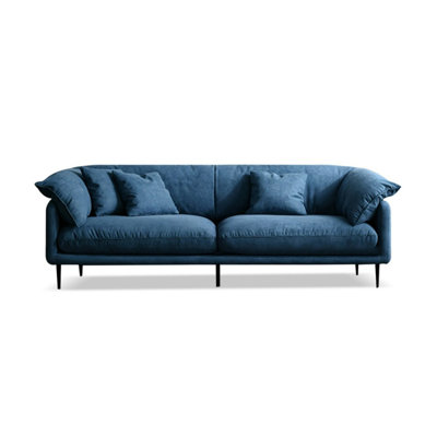Blue Polyester Modular Sofa cushion Loveseat
