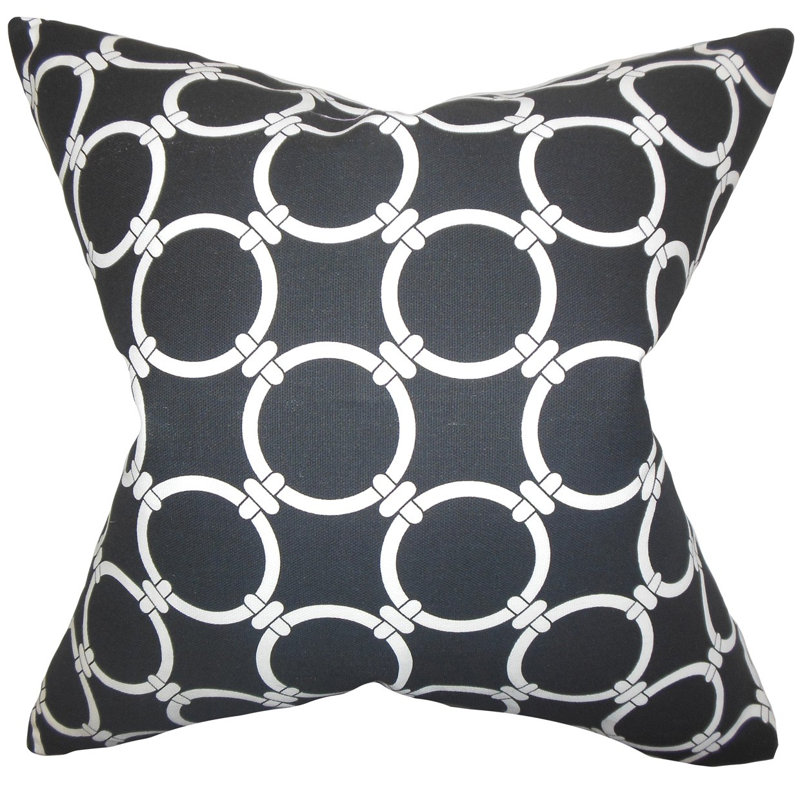Bechet Reversible Throw Pillow, 18" x 18", Ash, Does Not Apply