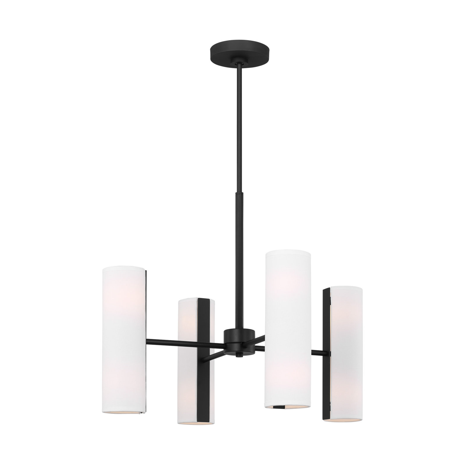 Capalino 8-Light Chandelier, 19.625" H x 24" W x 24" D, Midnight Black