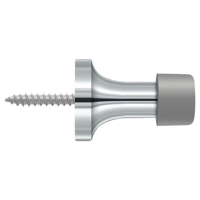 Door Stop, Polished Chrome