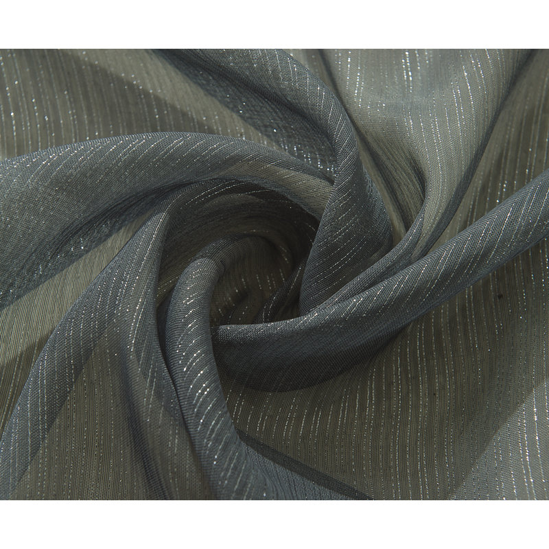 Agathla Sheer Grommet Single Window Curtain Panel, Charcoal, 54" W x 90" L