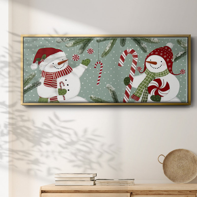 Frosty x 2, toile encadrée, H 20 po x l 50 po