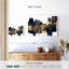 Or vibrant sur bleu