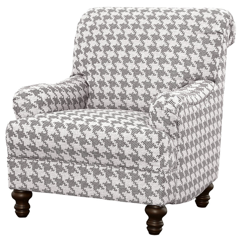 Danforth Upholstered High Backrest Accent Chair, Gray