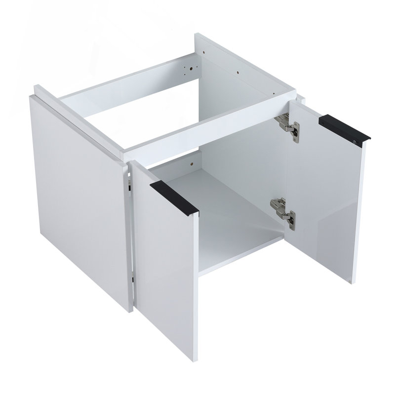 Meuble-lavabo à fermeture en douceur 24 po avec lavabo, parfait pour les petits espaces et un rangement efficace
