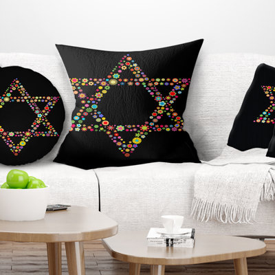 Star of David Shape - Abstract Printed Pillow