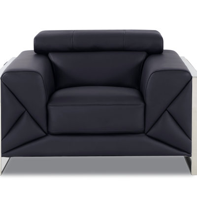 Fauteuil de coin en cuir Tyrena
